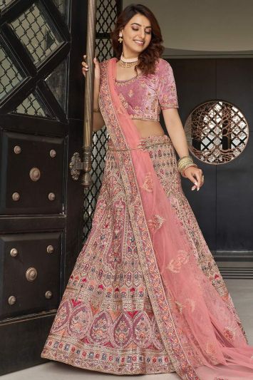 Buy Sangeet Functional Mauve Color Velvet Fabric Lehenga Choli