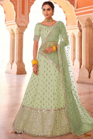 Buy This Green Art Silk Fabric Lehenga Choli