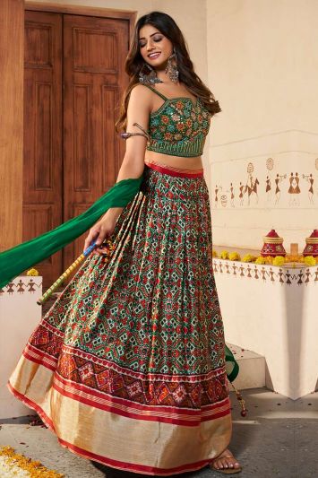 Designer Silk Fabric Lehenga Choli in Multi Color