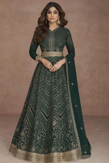 Embroidered Real Georgette Gown