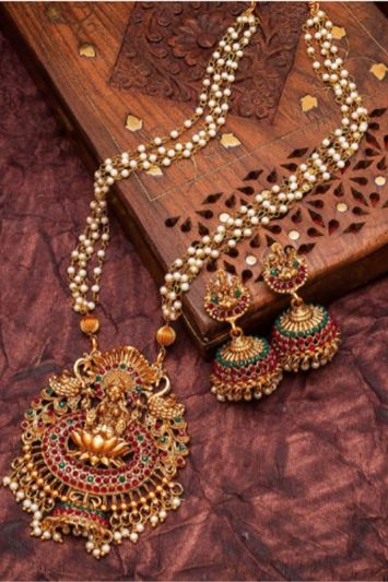 Gold-Plated Choker Necklace Jewellery Set