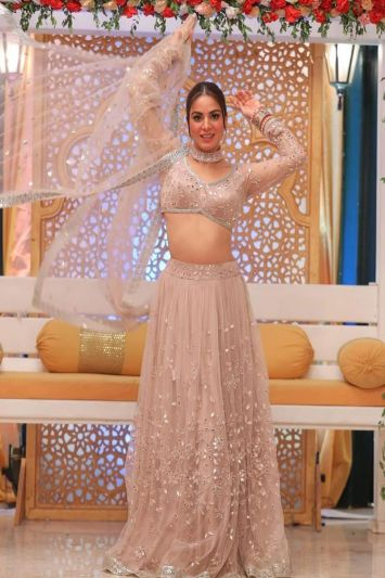 Light Pink Designer Bridal Wear Lehenga Choli