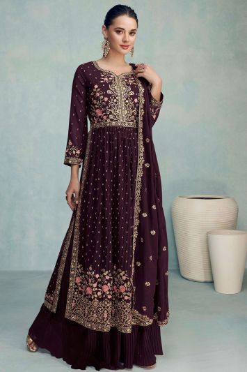 Stylish Blooming Georgette Sharara Suit