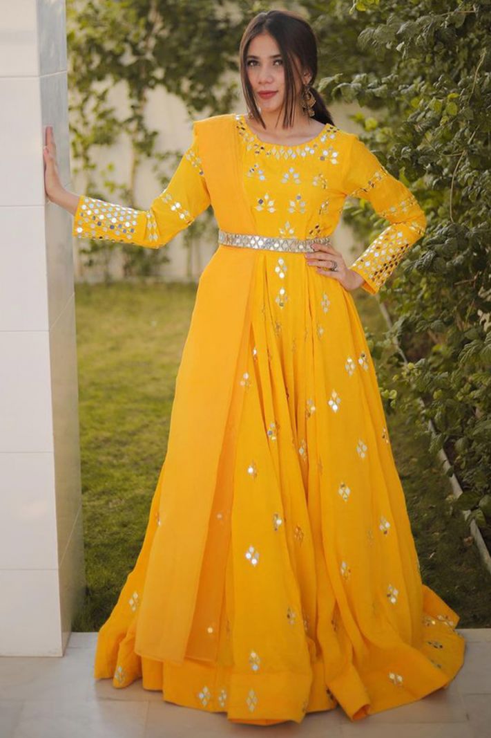 Buy This Special Yellow Anarkali Suit For Haldi Function