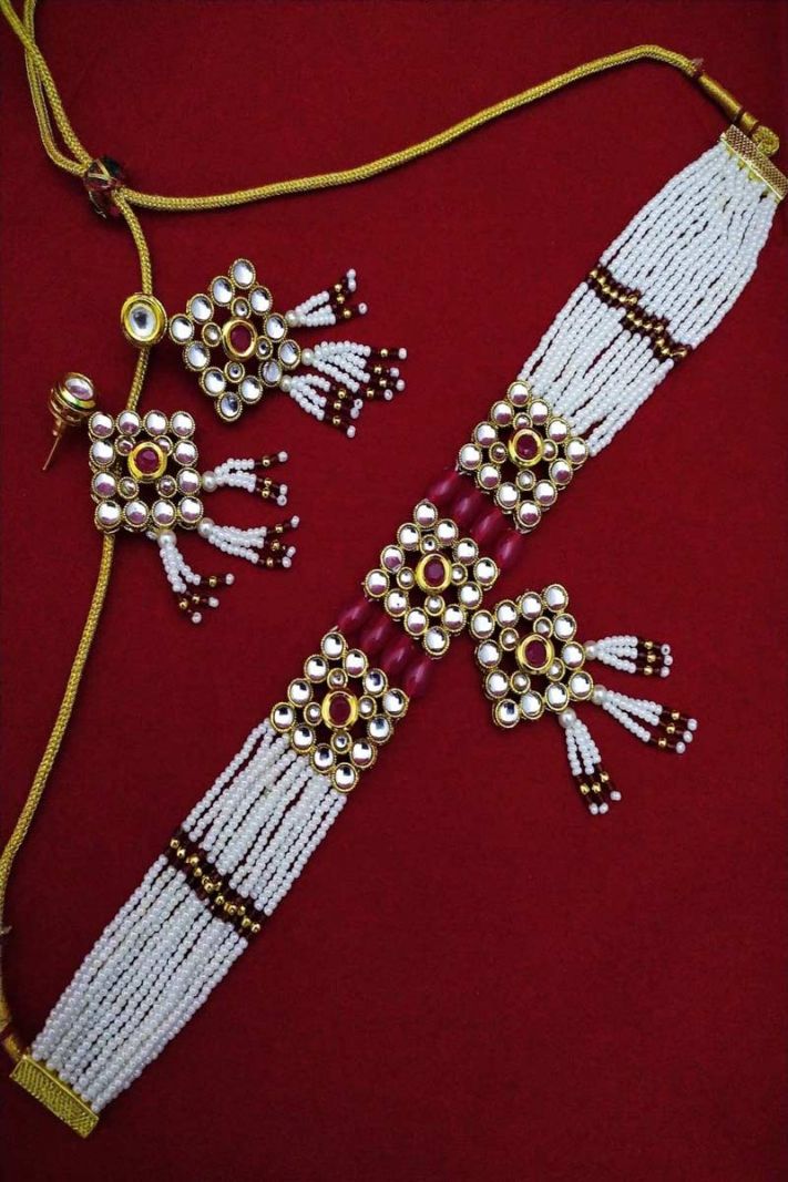Ethnic Zinc Alloy Beaded Nacklace Set