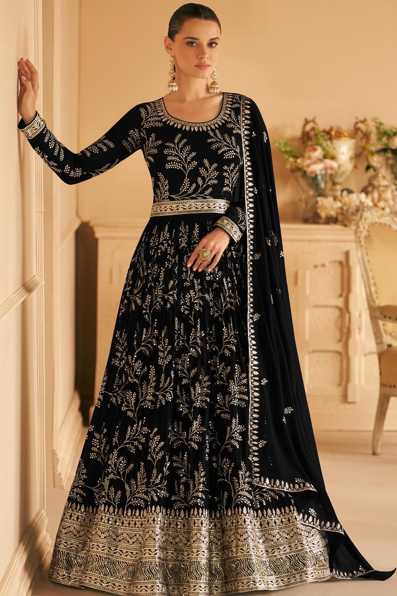 GEORGETTE SILK PARTY WEAR GOWN - StylePour