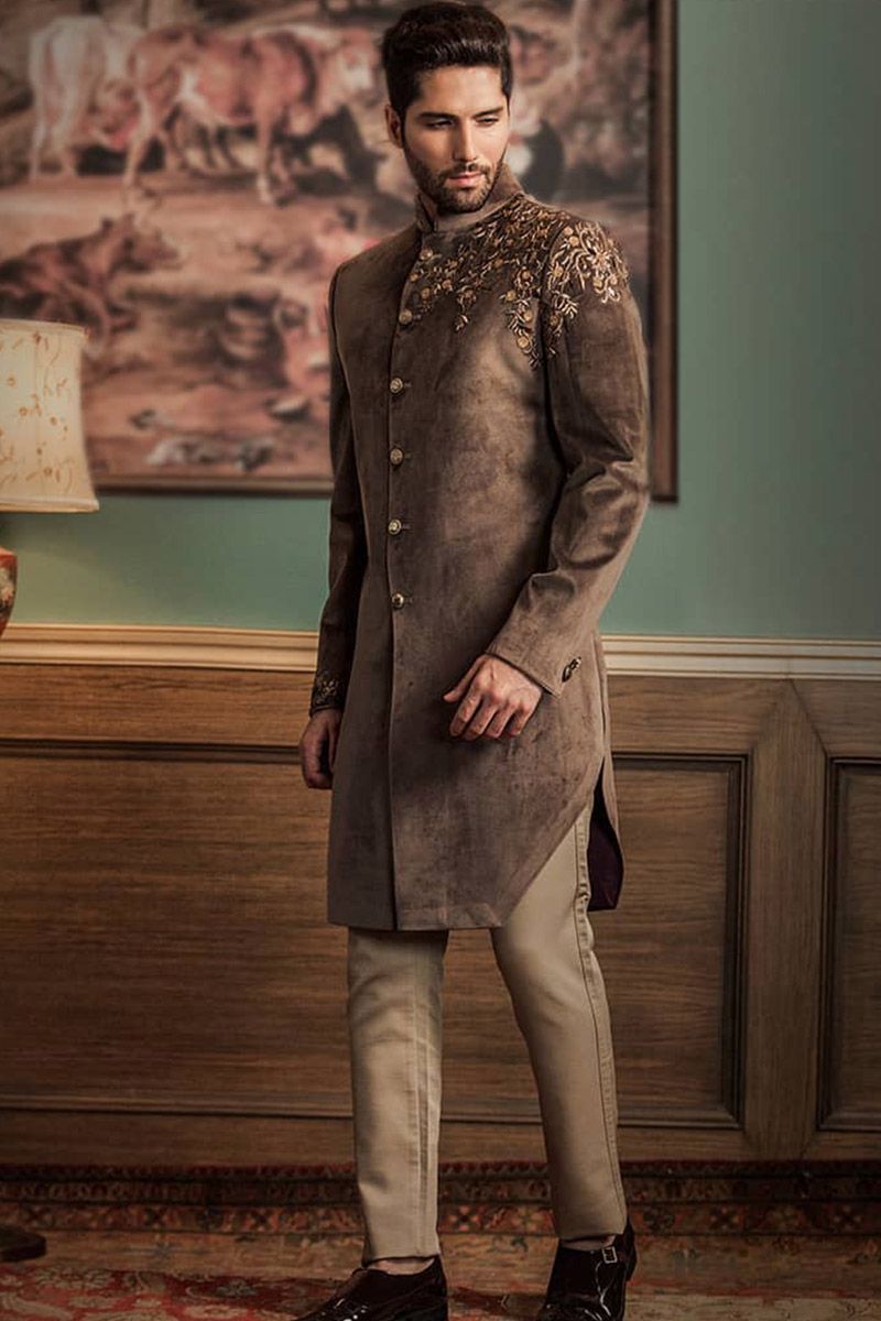 Sherwani fabric online top