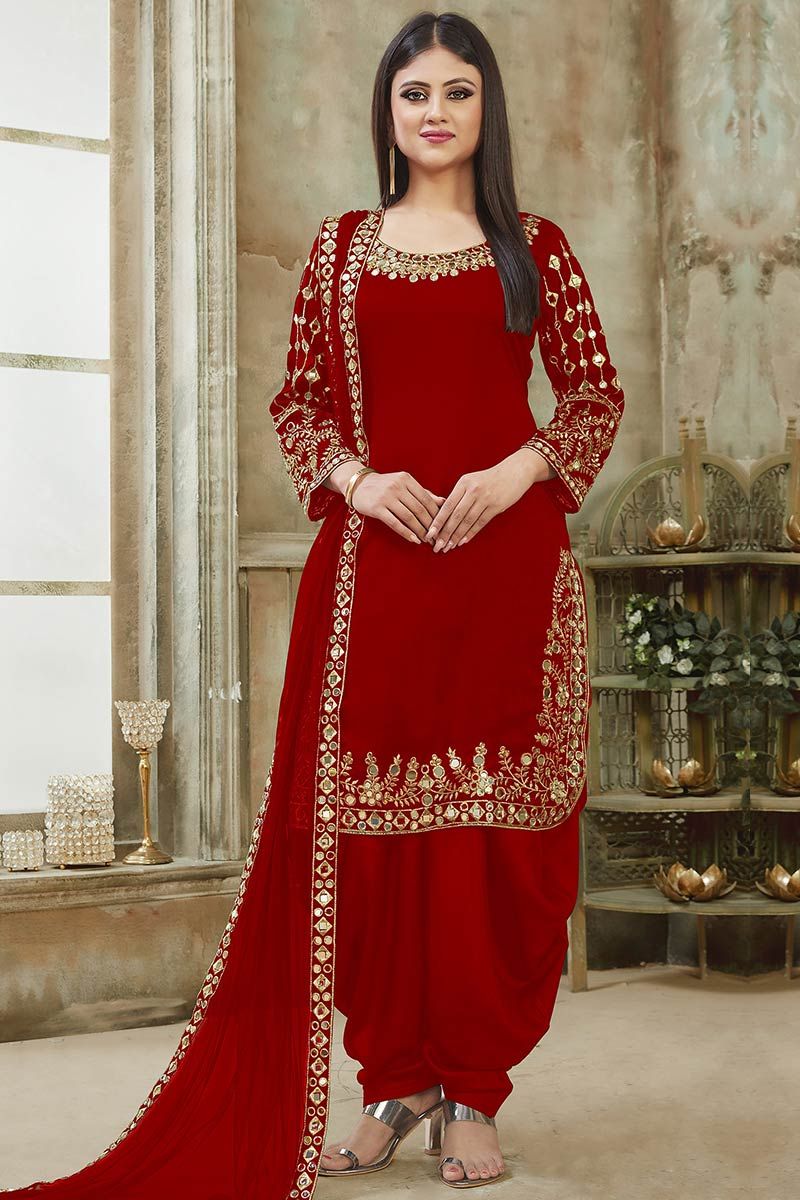 SWARNA PATIALA Winter wear Printed Pashmina Salwar Suit Material