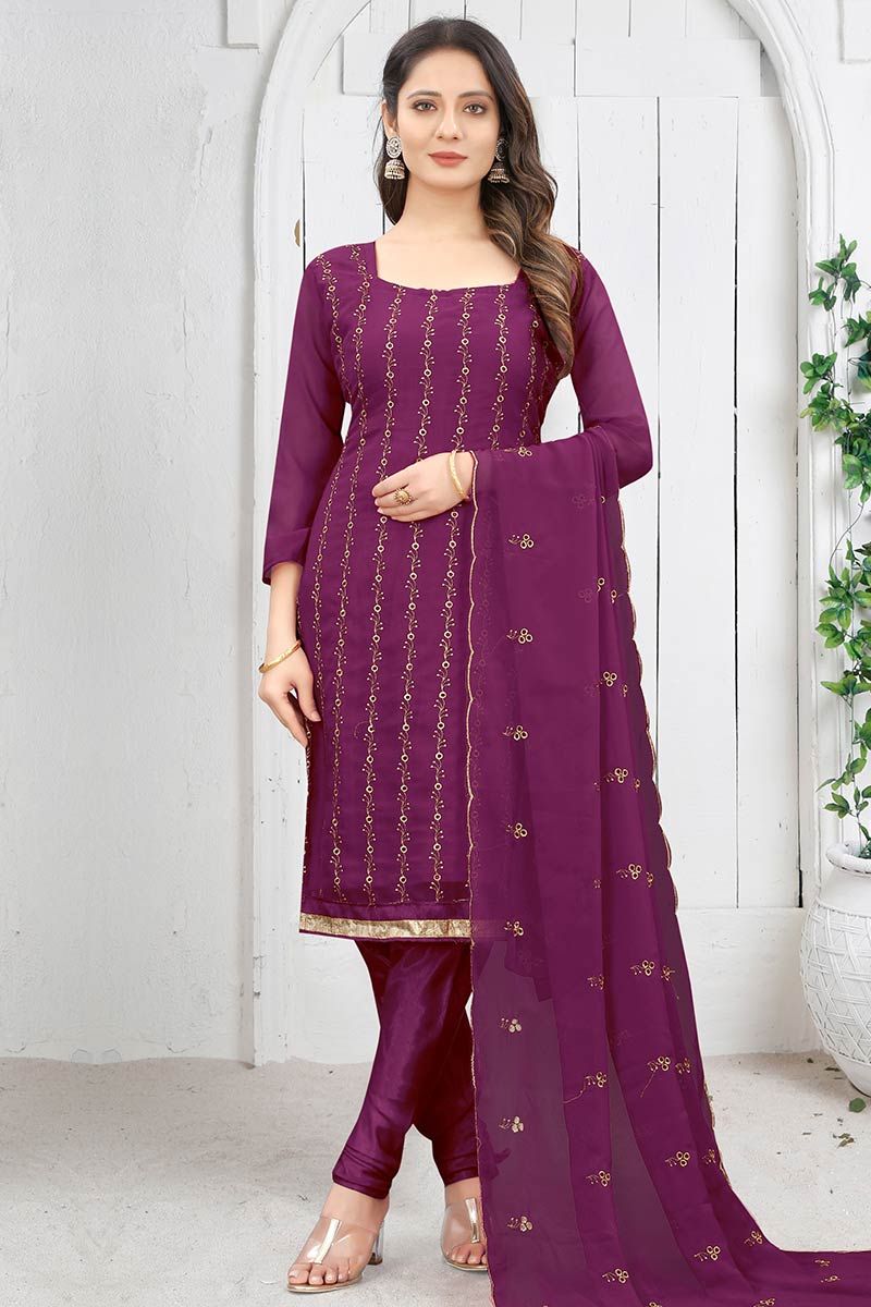 Violet churidar on sale