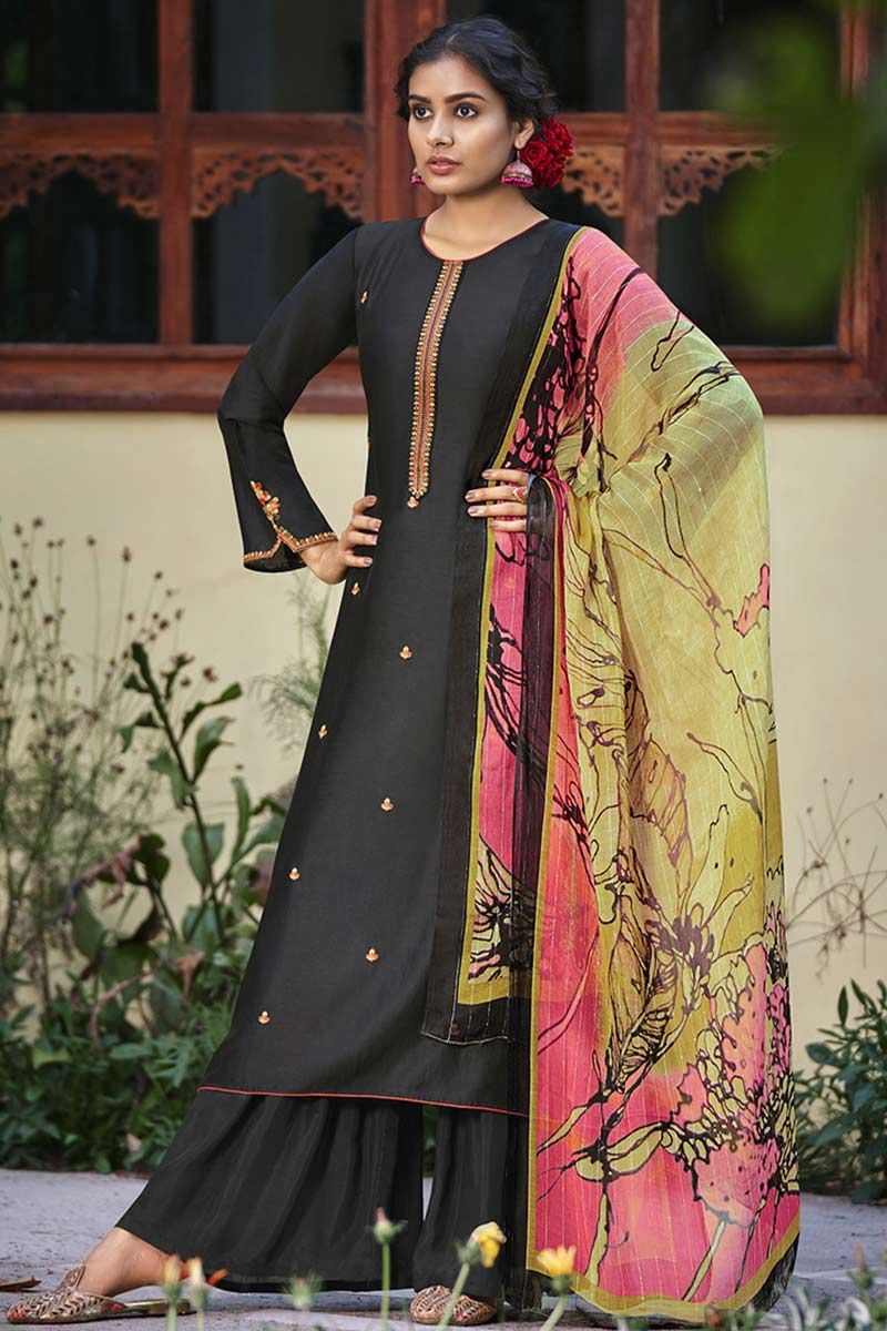 Pure Chanderi Silk Salwar Suit Set - Rana's by Kshitija | Chanderi silk  suits, Silk suit, Salwar suits