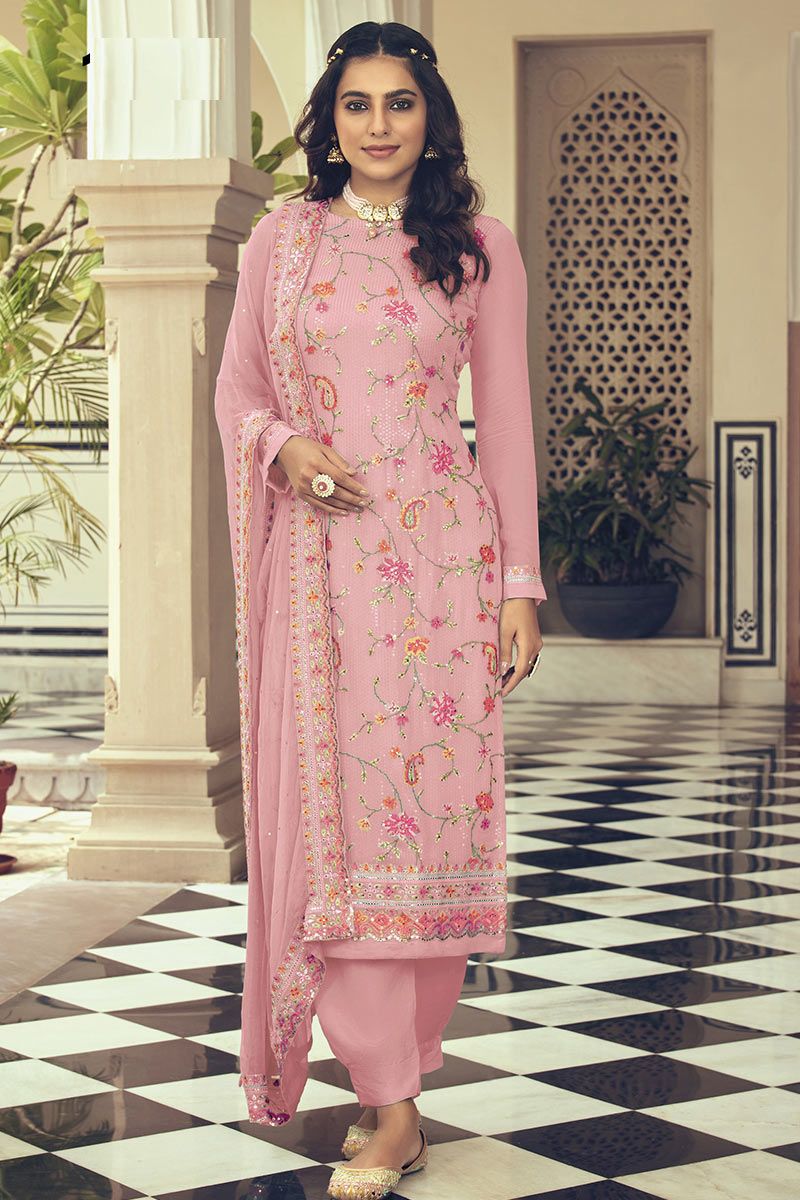 new pink salwar suit