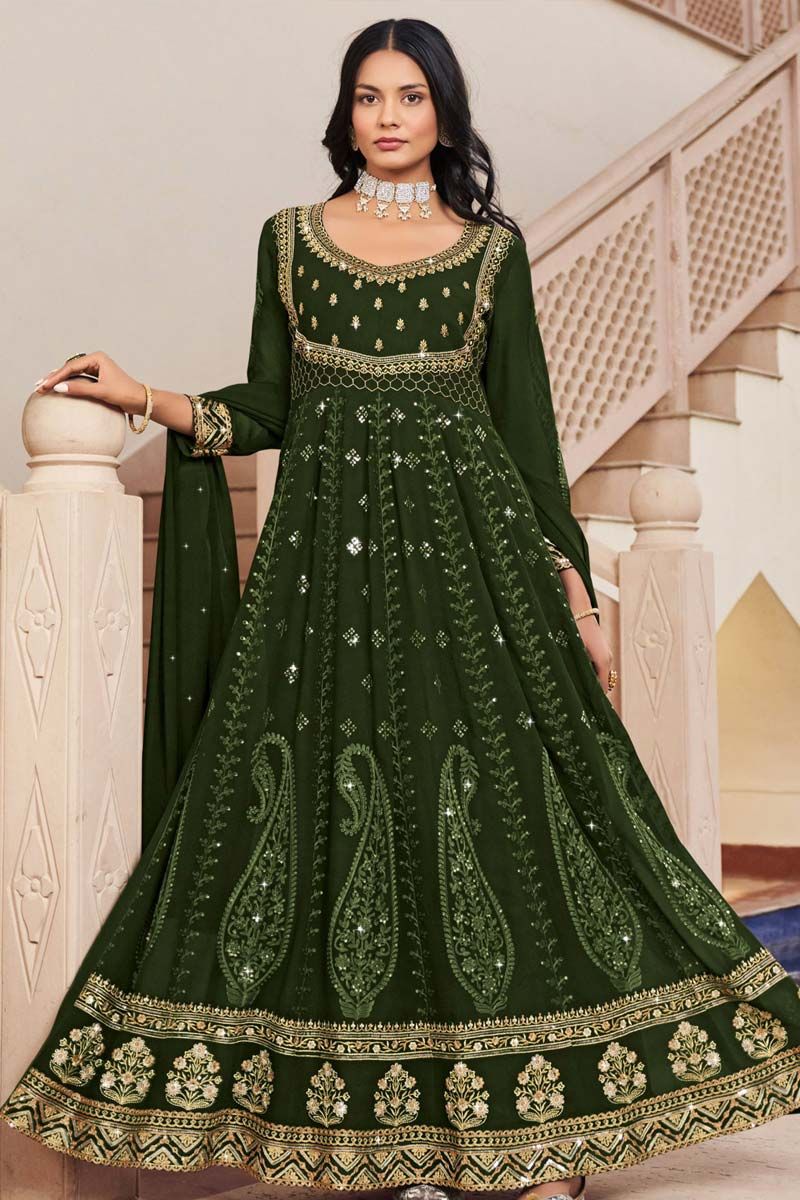 Buy Mehndi Green Dresses for Women by Drape And Dazzle Online | Ajio.com