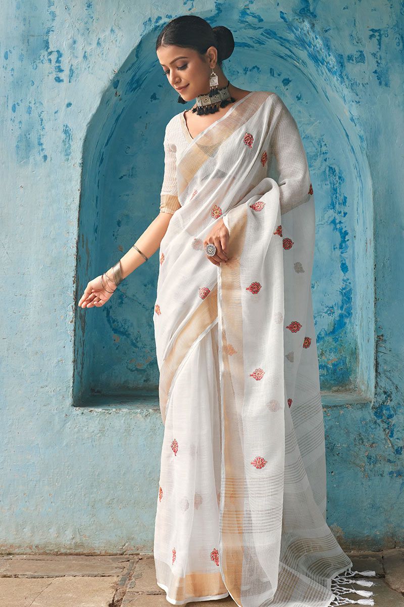 Kabana Rajtex Linen Pure Weaving Linen Sarees Collection For Women Catalog