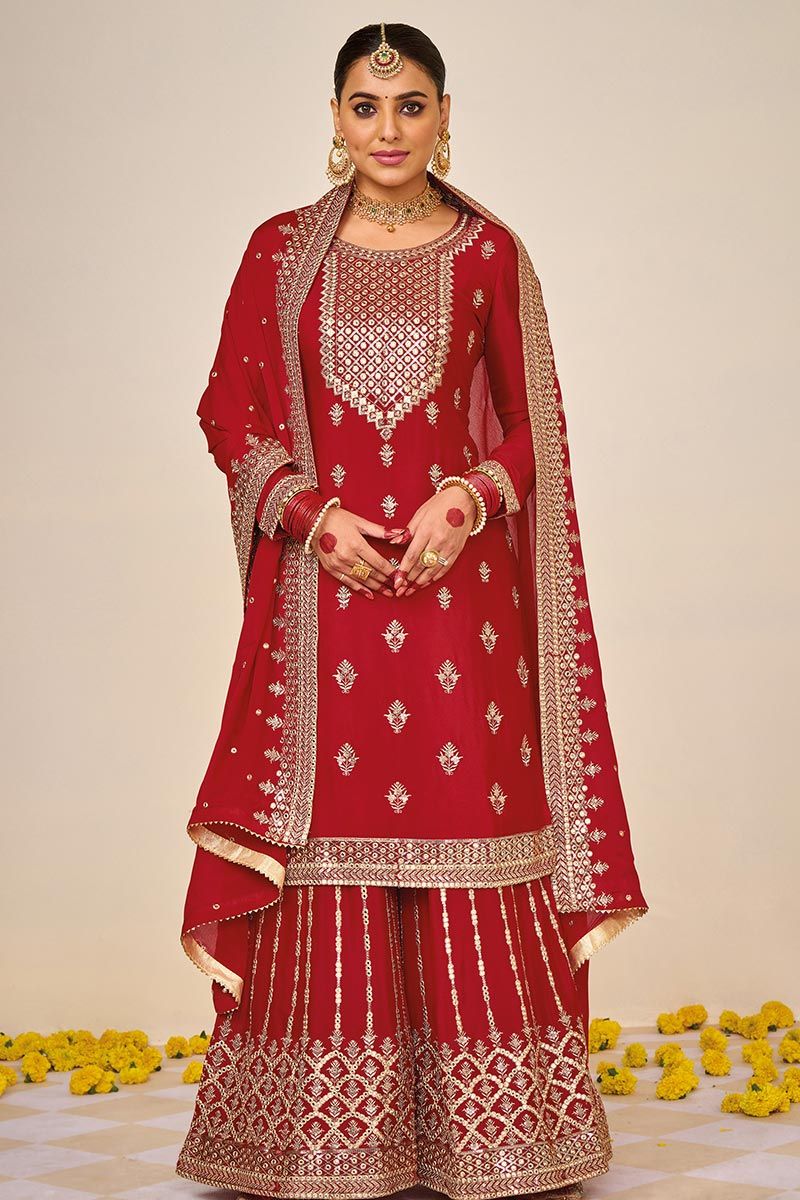 Stylish Pink Color Heavy Fox Georgette Casual Wear Salwar Suit By Festival  Suits – Kaleendi