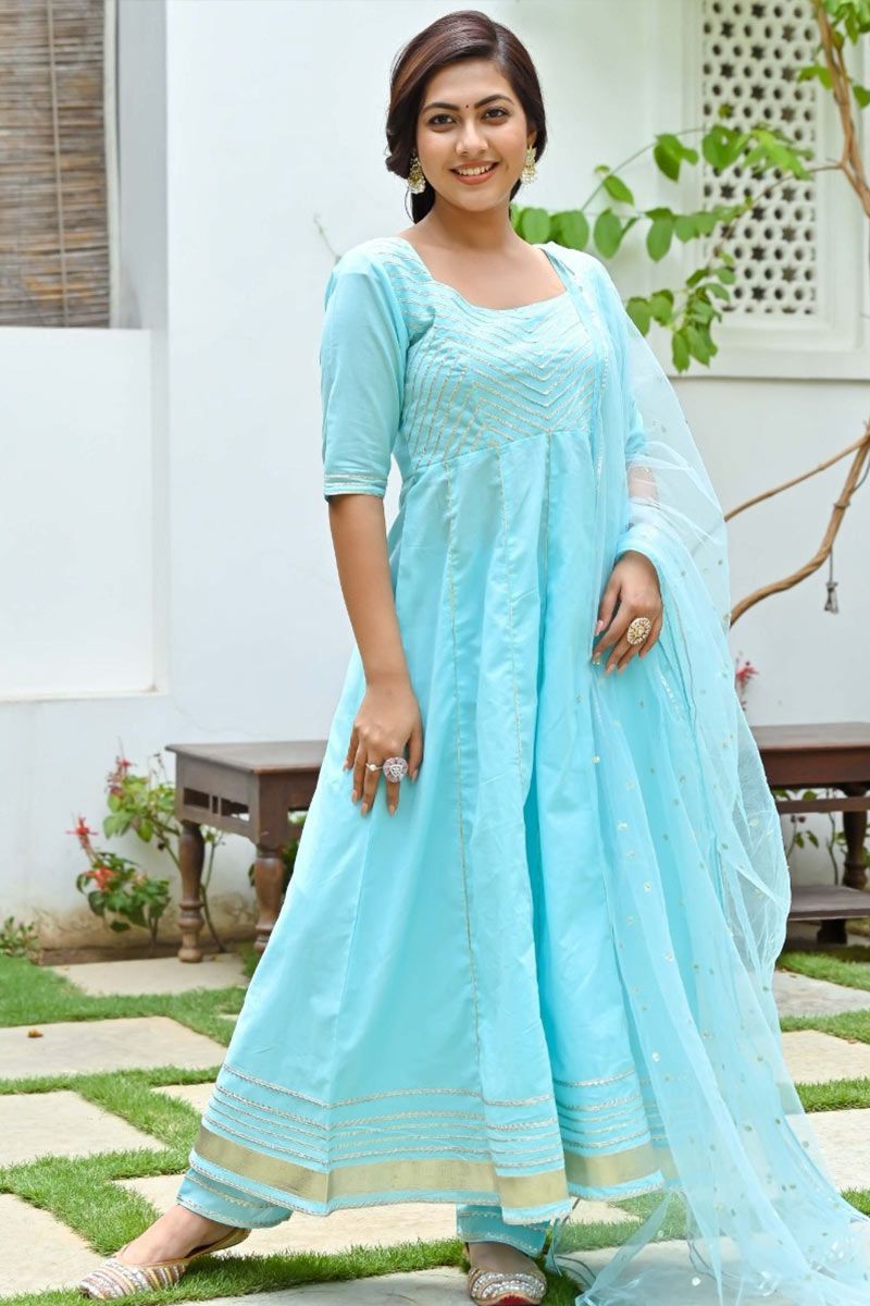 Printed Anarkali Set with Dupatta I Dressline – Dressline Fashion